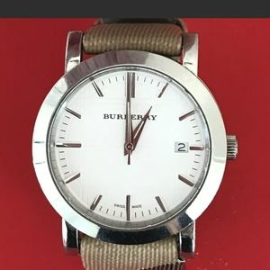 Burberry BU1390 Nova Check Analog Date Watch Swiss Made